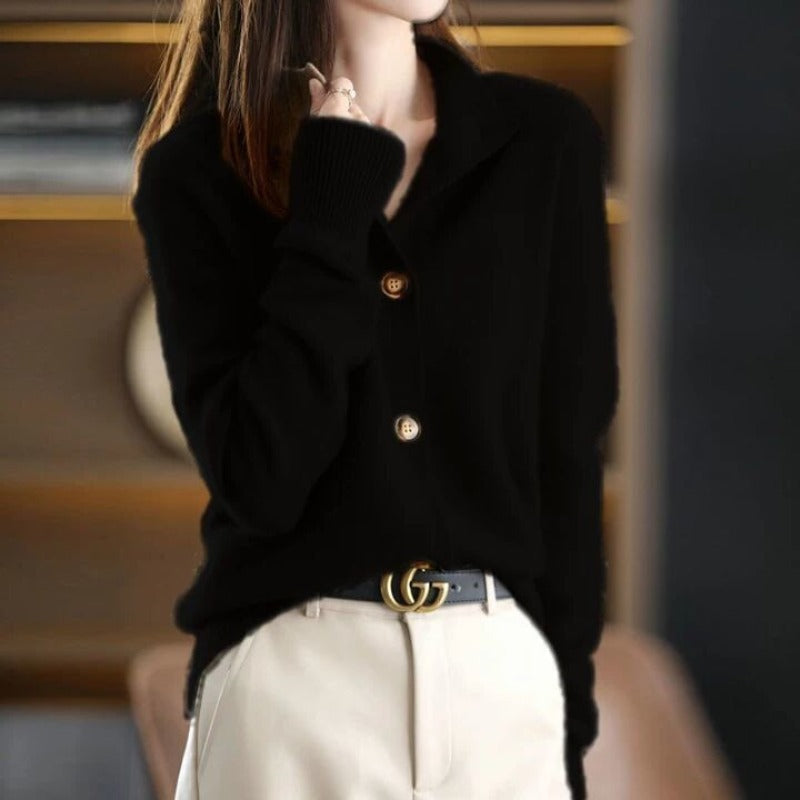 Katarina Rutherford Balloon Sleeve Knit Cardigan